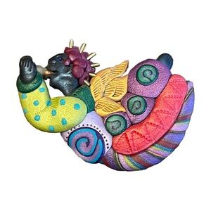 Susan Hyde Brooch 1996 Angel Fimo Clay Art Artist Signed